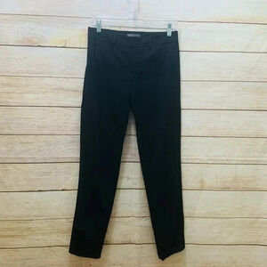 Vince Wool Blend Slim Straight Leg Dress Pants Black Career Trouser